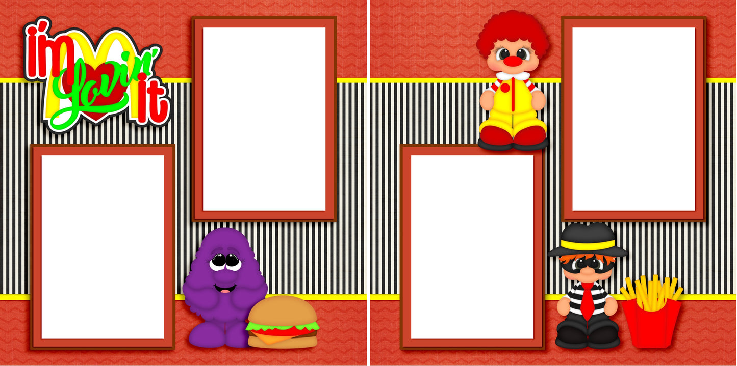 I'm Lovin' It - Digital Scrapbook Pages - INSTANT DOWNLOAD - EZscrapbooks Scrapbook Layouts Baby - Toddler, Foods, Kids