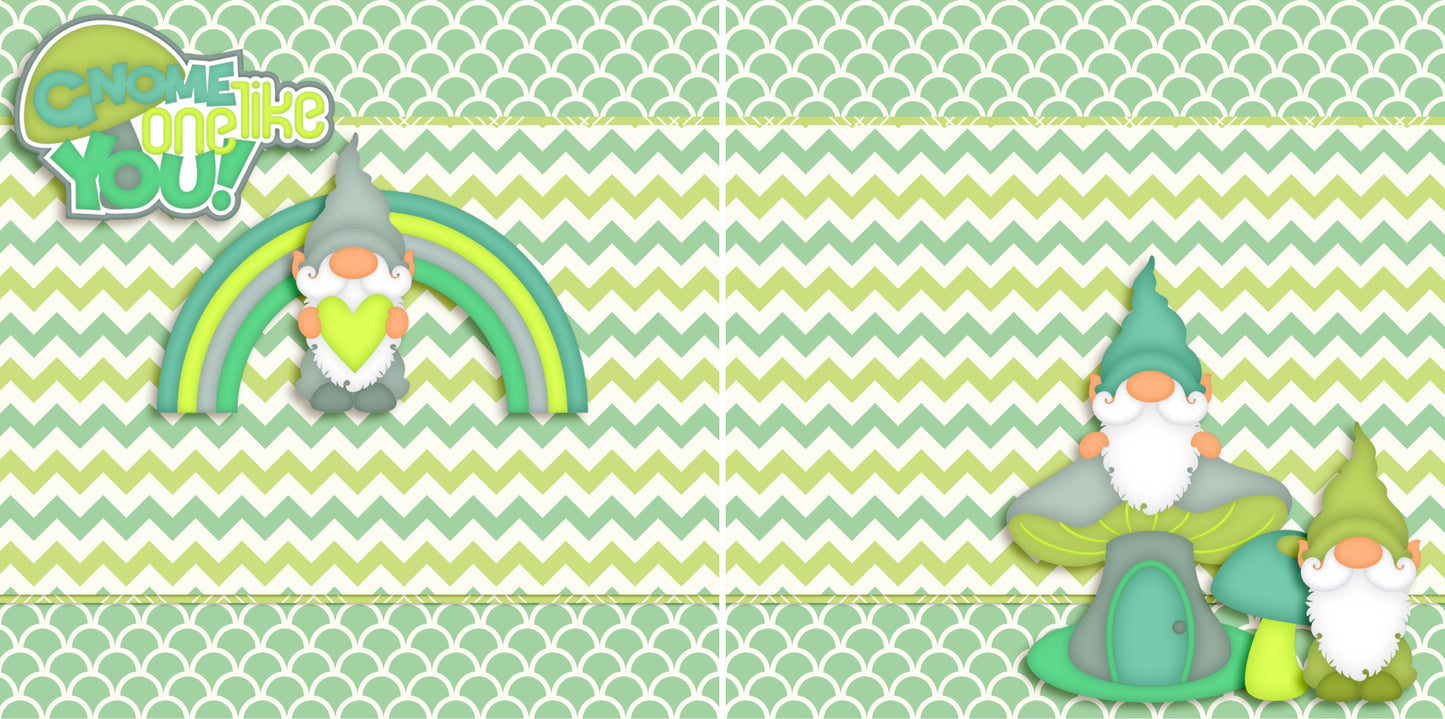 Gnome One Like You NPM - 3755 - EZscrapbooks Scrapbook Layouts Farm - Garden