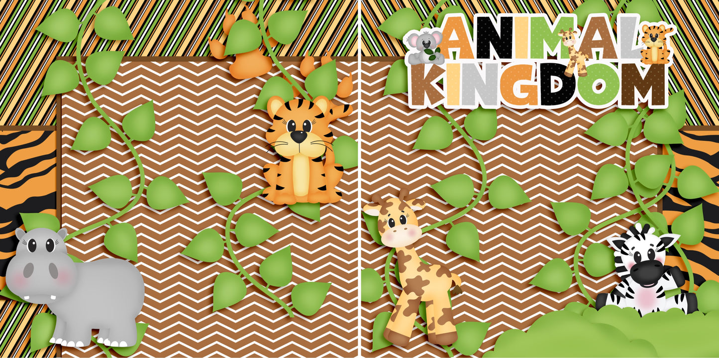 Animal Kingdom NPM - 3775 - EZscrapbooks Scrapbook Layouts Animals, Disney