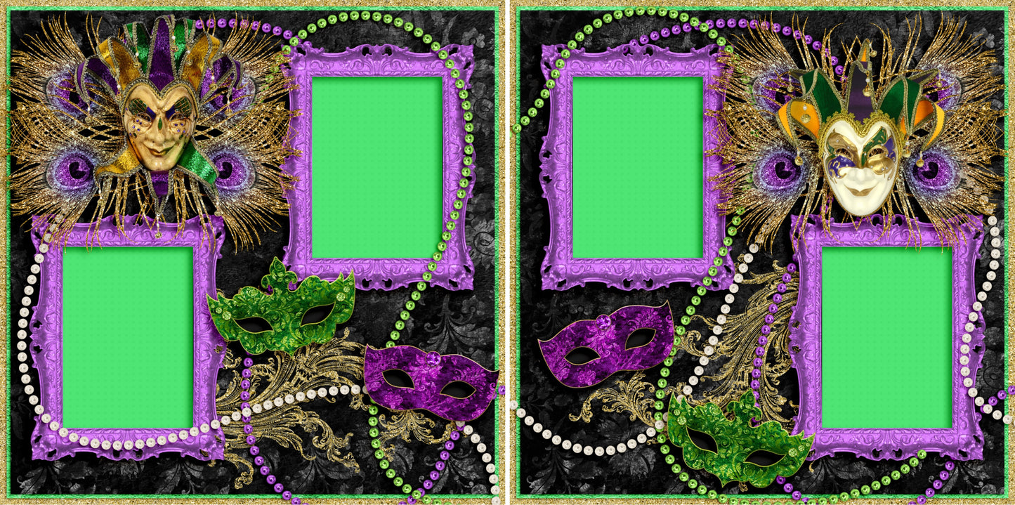 Fat Tuesday - 3934 - EZscrapbooks Scrapbook Layouts New Orleans - Mardi Gras, Vacation