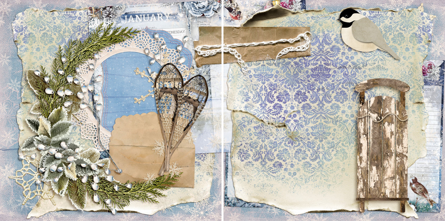 January NPM - 4823 - EZscrapbooks Scrapbook Layouts Months of the Year