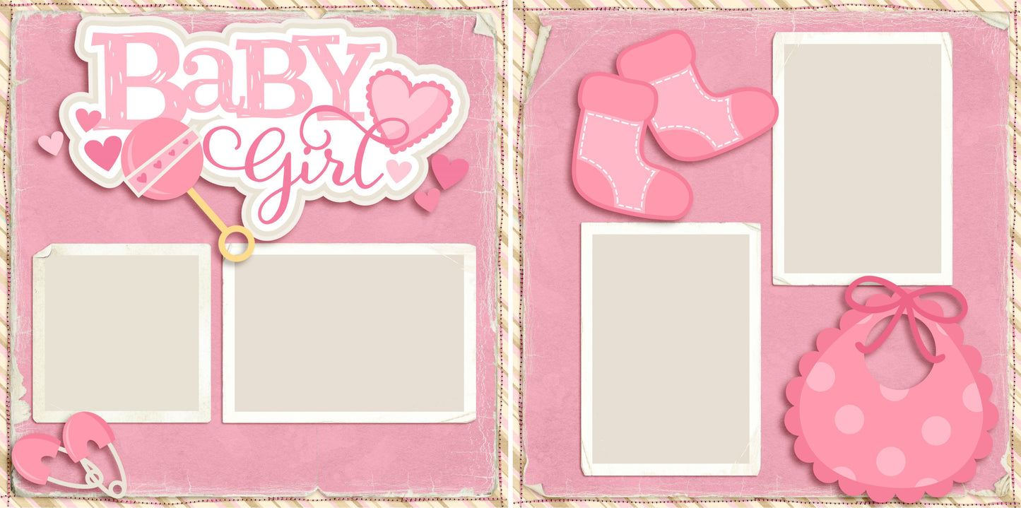 Baby Girl - 4036 - EZscrapbooks Scrapbook Layouts Baby, Baby - Toddler