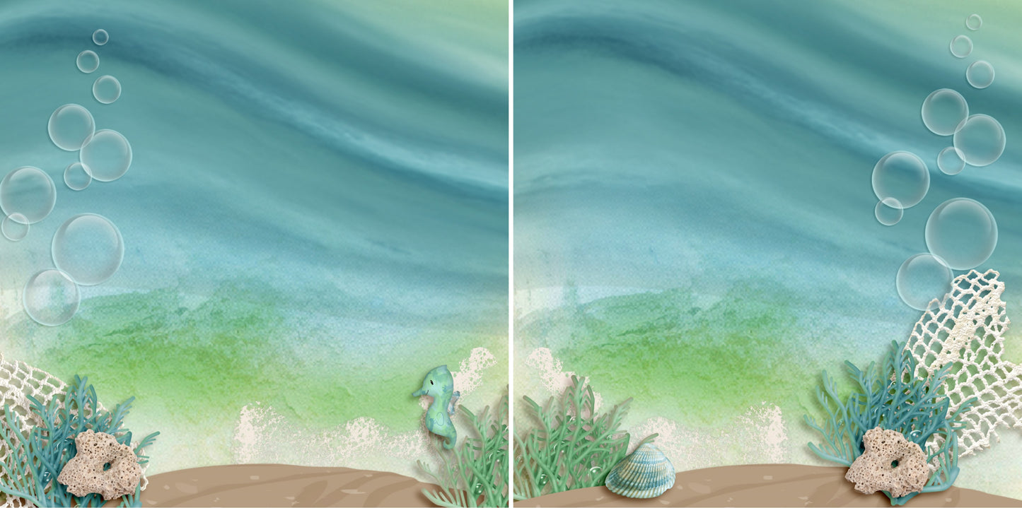 Colors of the Sea NPM - 4129 - EZscrapbooks Scrapbook Layouts Beach - Tropical, Swimming - Pool