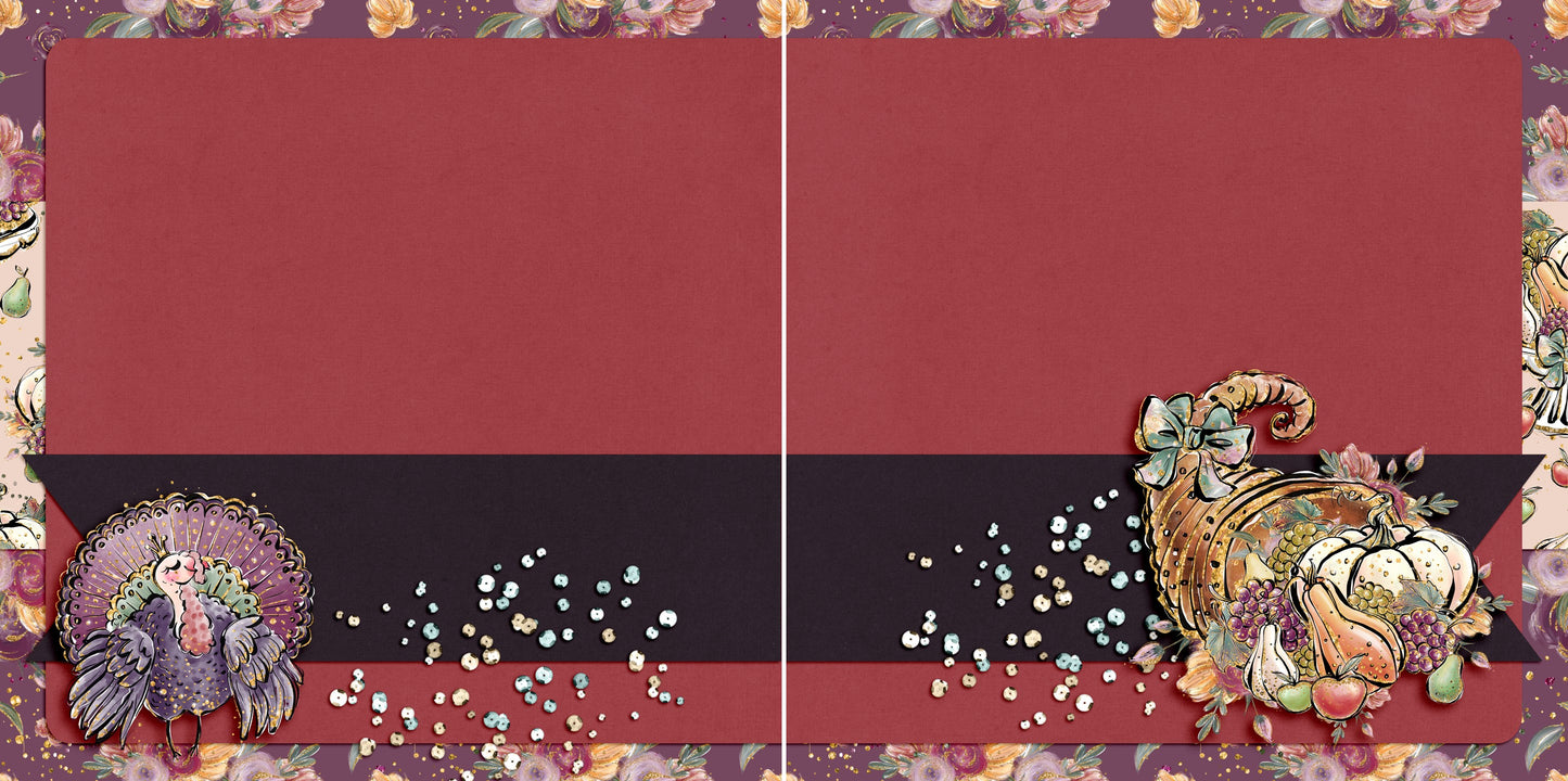 It's Thanksgiving NPM - 5017 - EZscrapbooks Scrapbook Layouts Thanksgiving