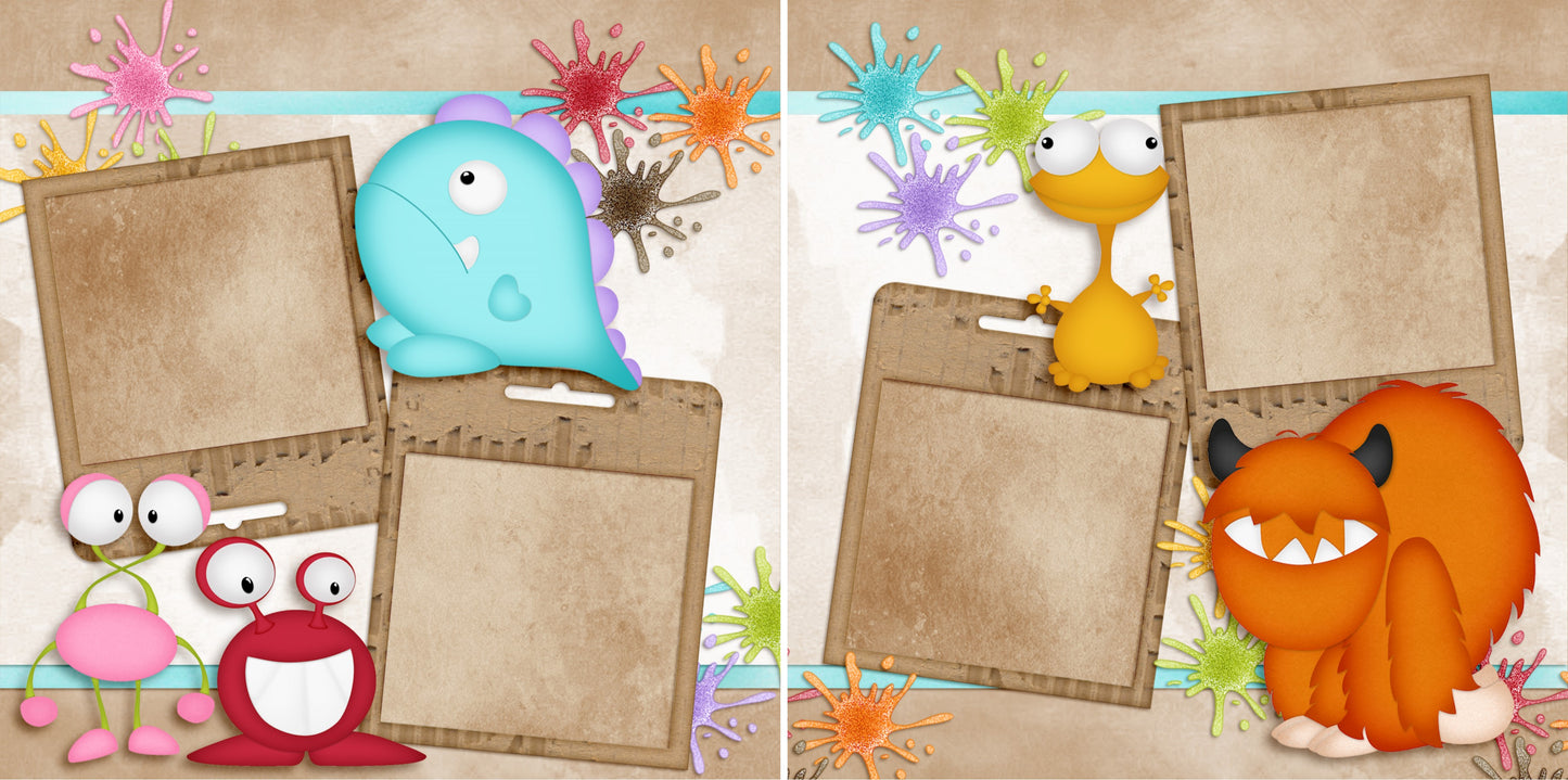 Little Monsters - 4342 - EZscrapbooks Scrapbook Layouts Kids