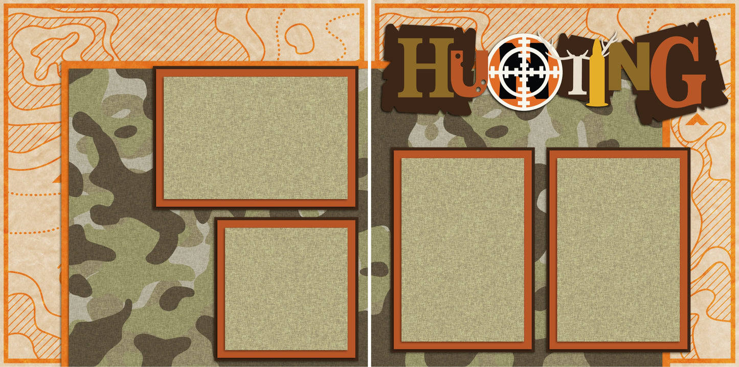 Hunting - 2189 - EZscrapbooks Scrapbook Layouts Hunting - Fishing