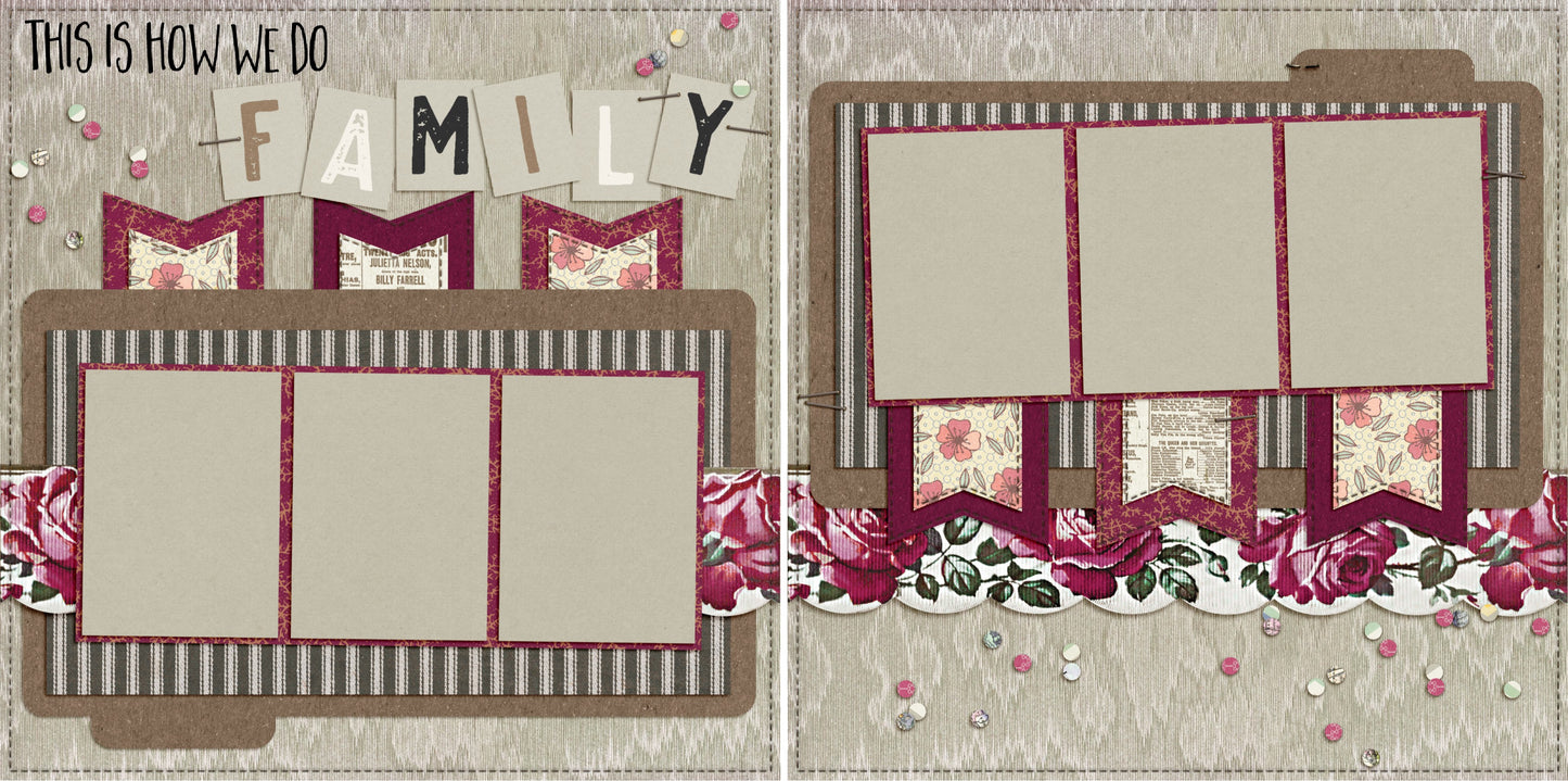 How We Do Family - 4402 - EZscrapbooks Scrapbook Layouts Family