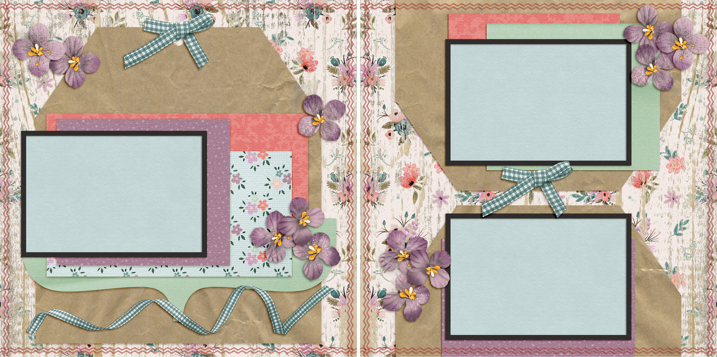 Feeling Happy - 4798 - EZscrapbooks Scrapbook Layouts Girls, Other, Spring - Easter