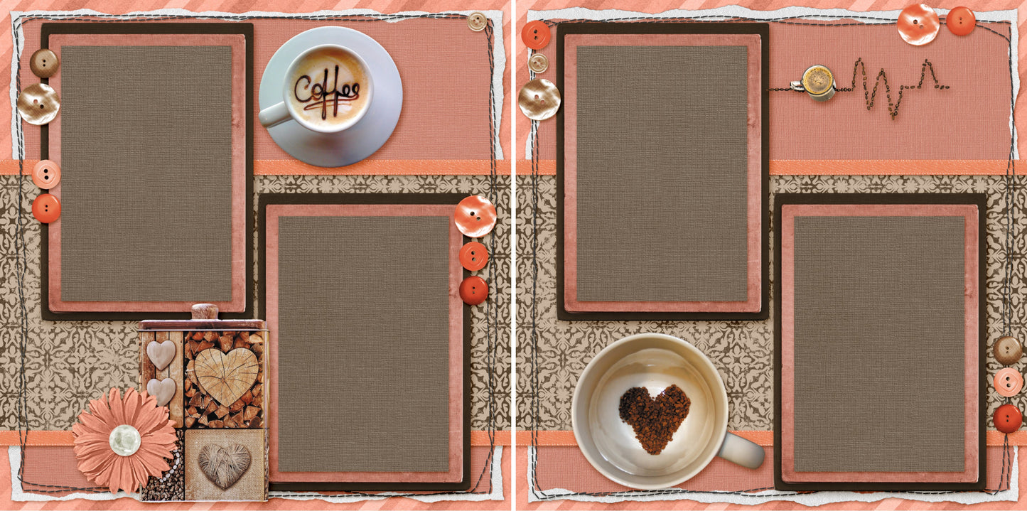 Coffee - 3846 - EZscrapbooks Scrapbook Layouts coffee, Foods