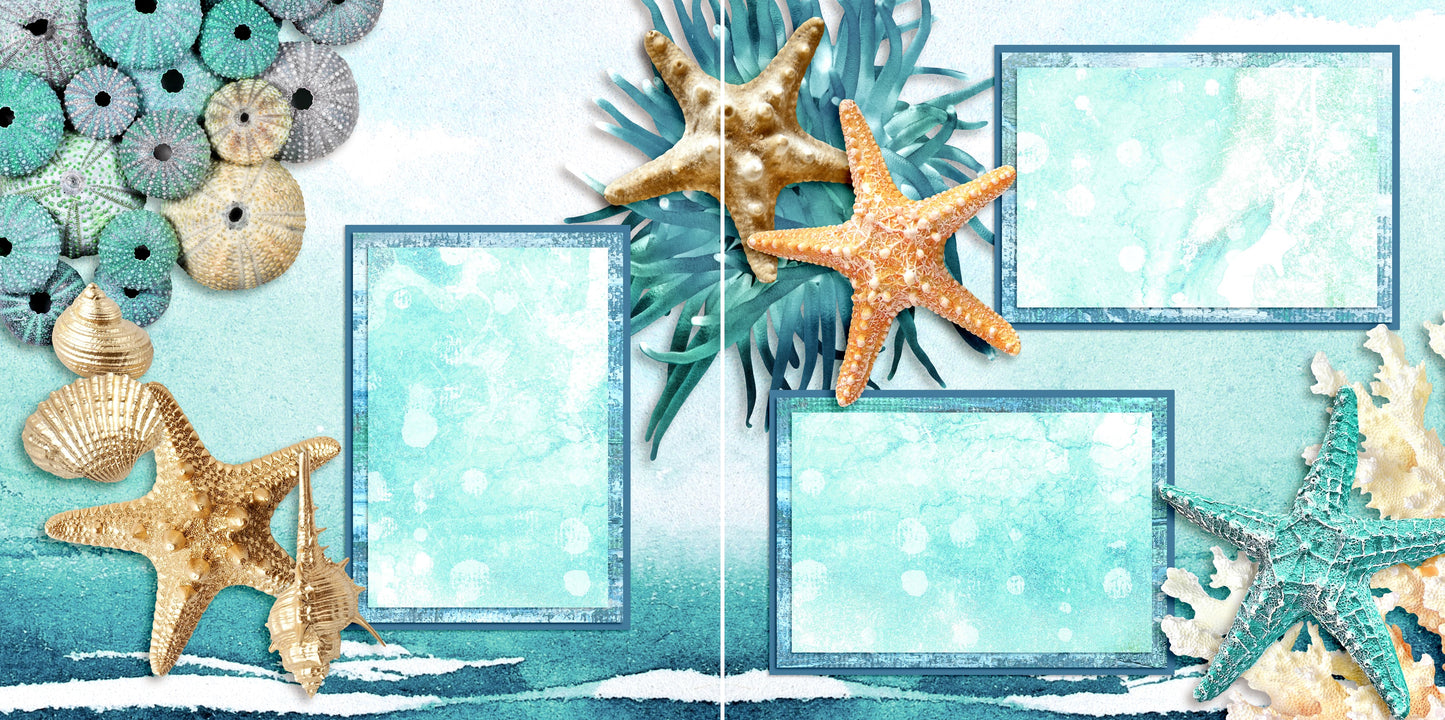 Ocean Beauty - 5544 - EZscrapbooks Scrapbook Layouts Beach - Tropical, cruise