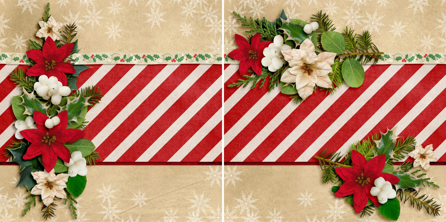 Christmas Holly NPM - 3539 - EZscrapbooks Scrapbook Layouts Christmas