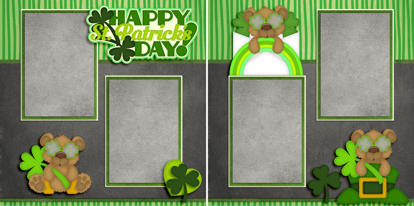 Happy St Patrick's Day - 2822 - EZscrapbooks Scrapbook Layouts St Patrick's Day