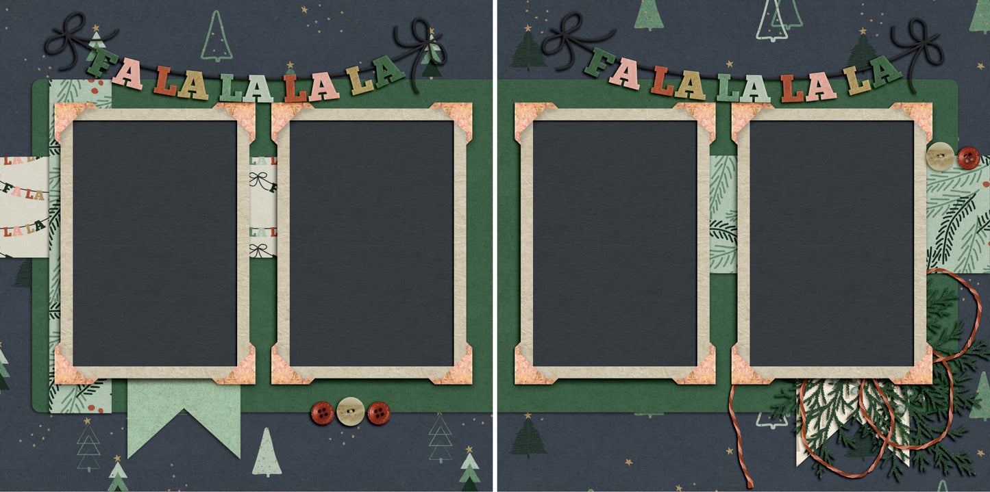 FaLaLa - 4448 - EZscrapbooks Scrapbook Layouts Christmas