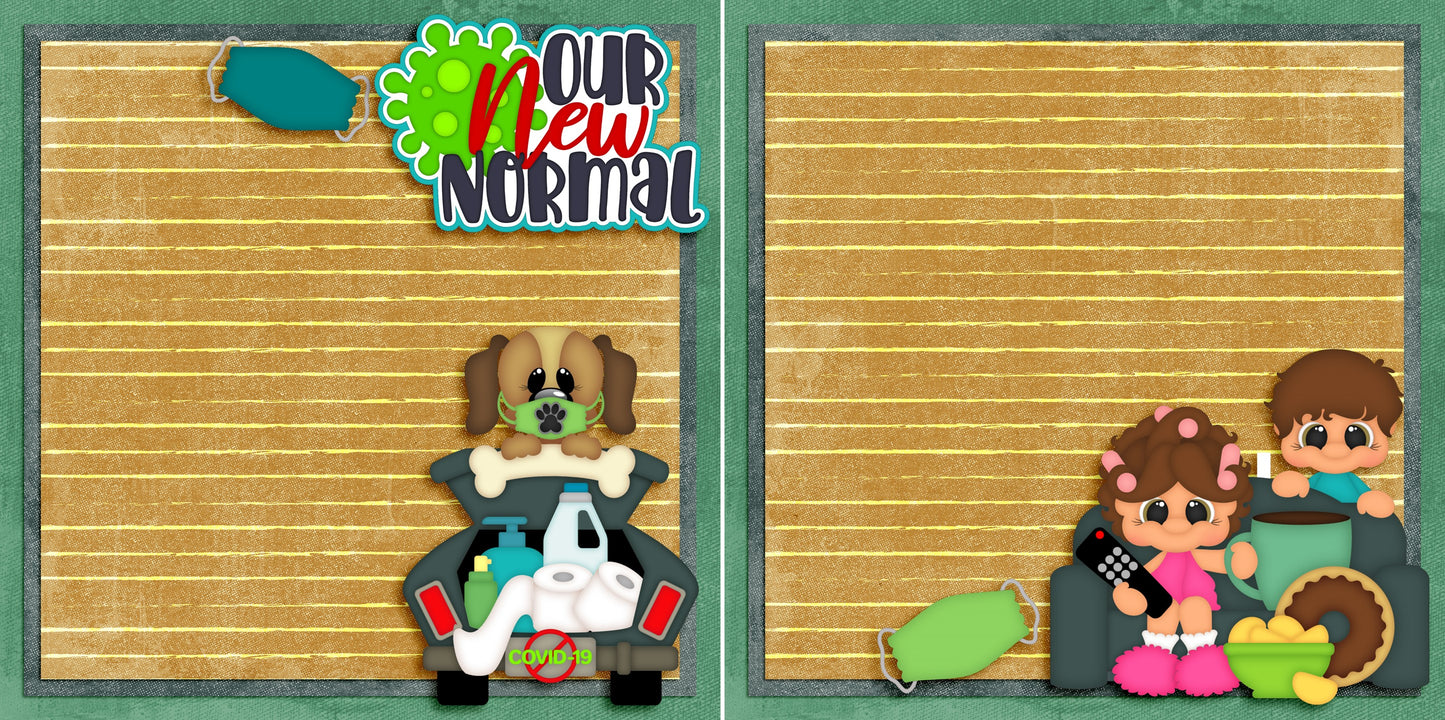 Our New Normal NPM - 4933 - EZscrapbooks Scrapbook Layouts covid, Quarantine-Corona