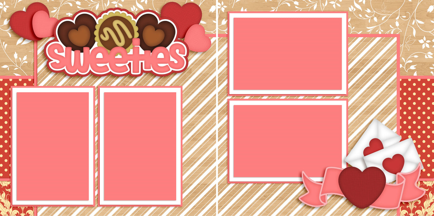 Sweeties - 3766 - EZscrapbooks Scrapbook Layouts Love - Valentine