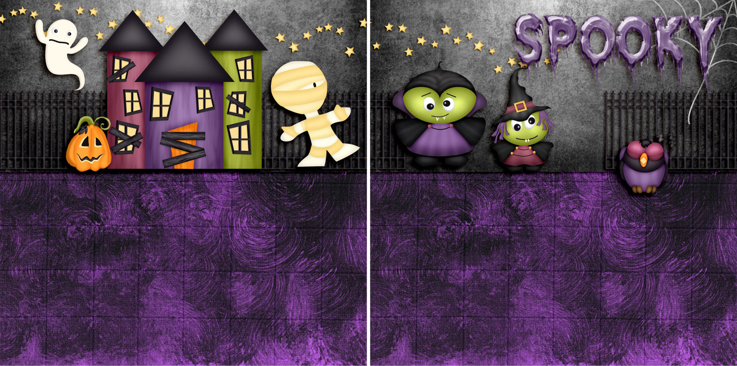 Spooky NPM - 4367 - EZscrapbooks Scrapbook Layouts Halloween