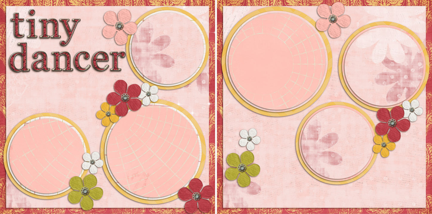 Tiny Dancer - 982 - EZscrapbooks Scrapbook Layouts Baby - Toddler, Dance - Music - Cheer