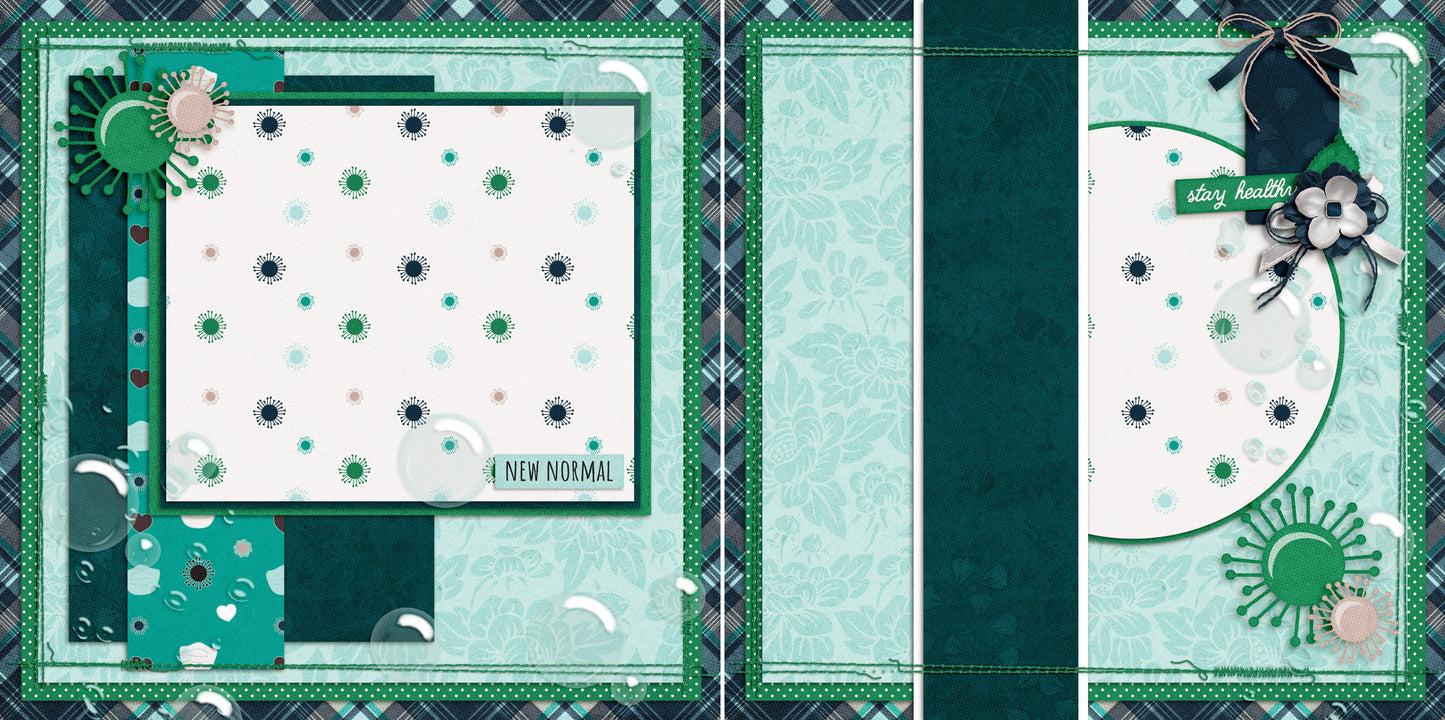 New Normal NPM - 5215 - EZscrapbooks Scrapbook Layouts covid, Quarantine-Corona