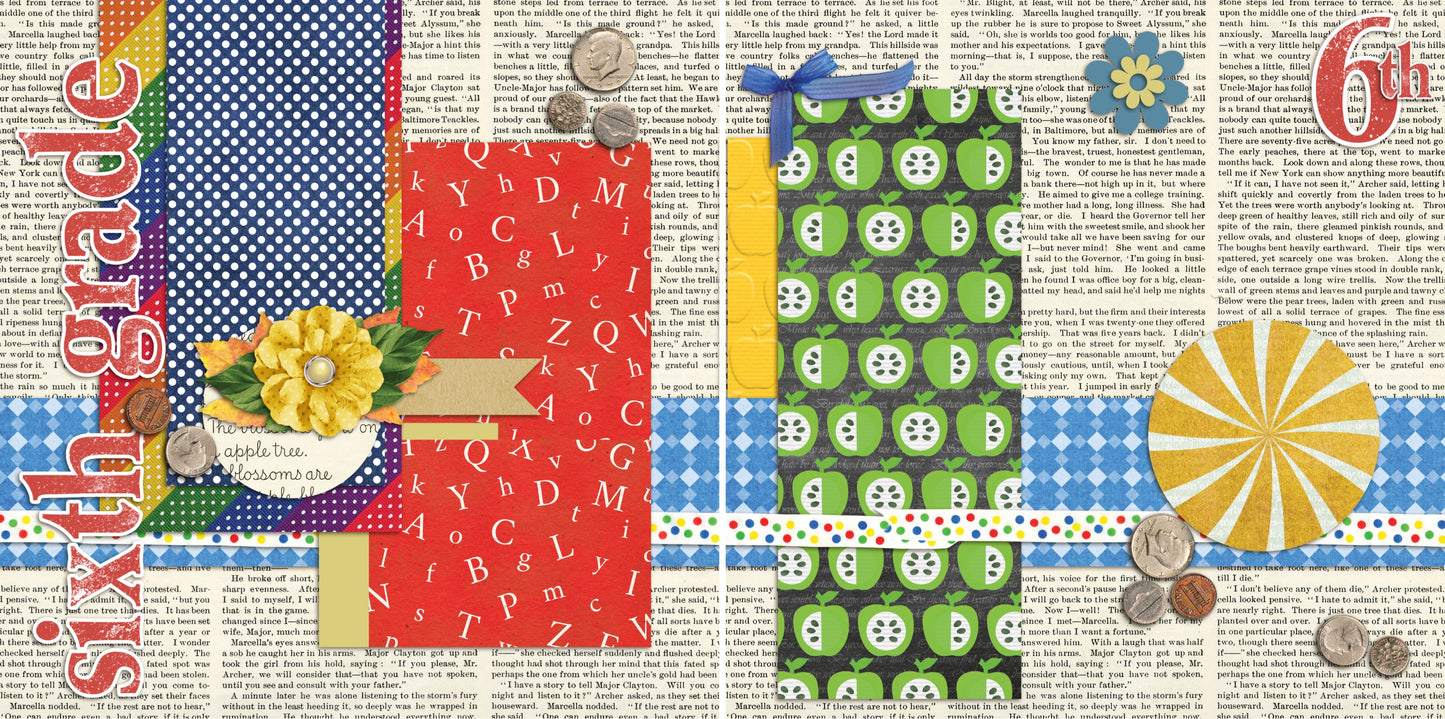 Sixth Grade NPM - 4007 - EZscrapbooks Scrapbook Layouts School
