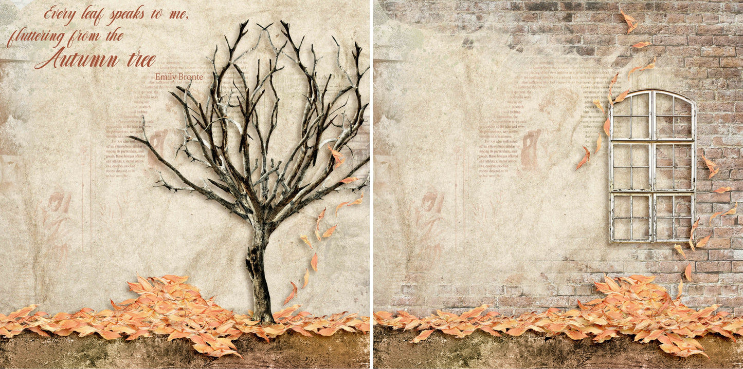 The Autumn Tree NPM - 3605 - EZscrapbooks Scrapbook Layouts Fall - Autumn