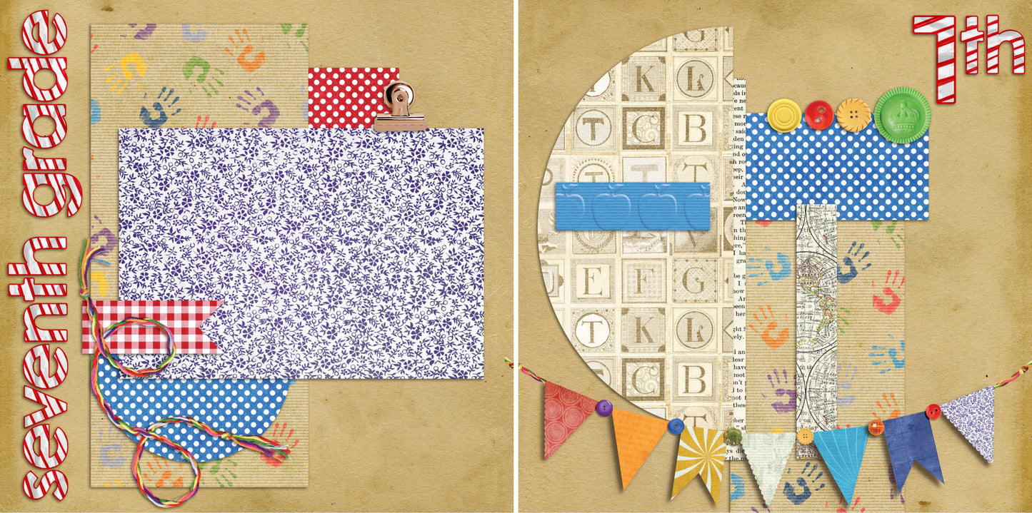 Seventh Grade NPM - 4008 - EZscrapbooks Scrapbook Layouts School