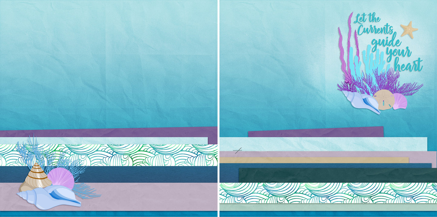 Let the Currents Guide NPM - 4853 - EZscrapbooks Scrapbook Layouts Beach - Tropical