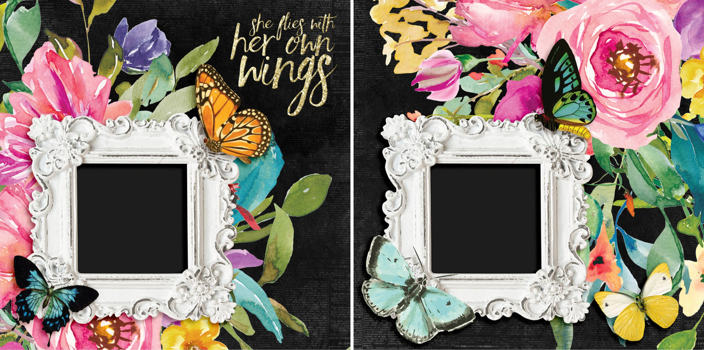 She Flies - 3986 - EZscrapbooks Scrapbook Layouts Girls