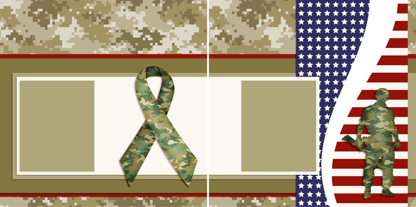 Military Man - 4878 - EZscrapbooks Scrapbook Layouts Military
