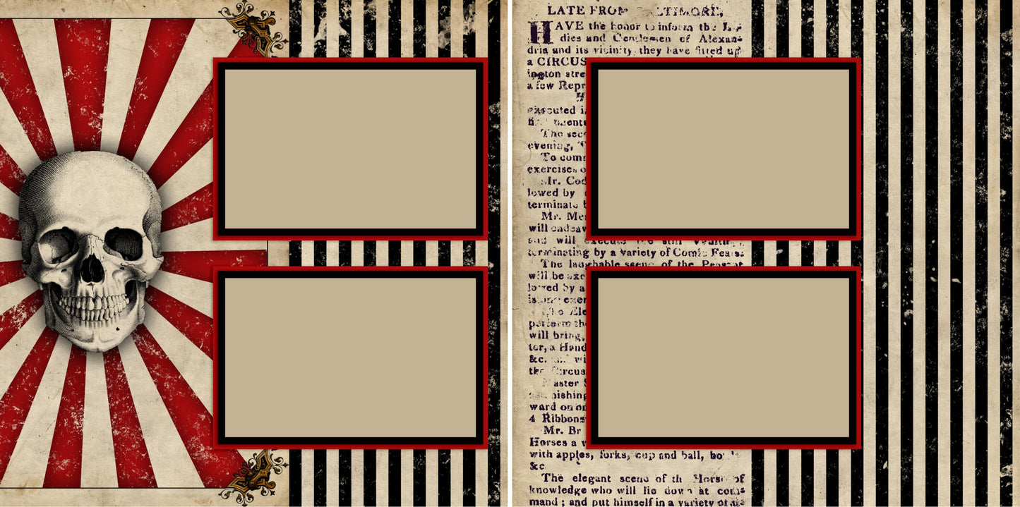Gothic Circus - 3826 - EZscrapbooks Scrapbook Layouts Halloween