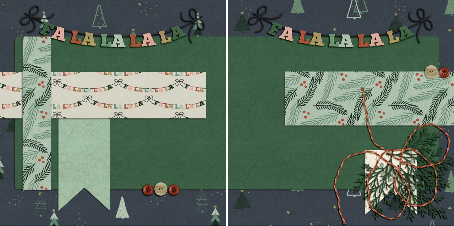 FaLaLa NPM - 4449 - EZscrapbooks Scrapbook Layouts Christmas