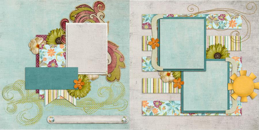 One Fine Day - 296 - EZscrapbooks Scrapbook Layouts Beach - Tropical, Girls