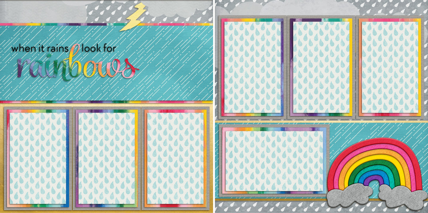 Rainbows - 2203 - EZscrapbooks Scrapbook Layouts Girls, Other