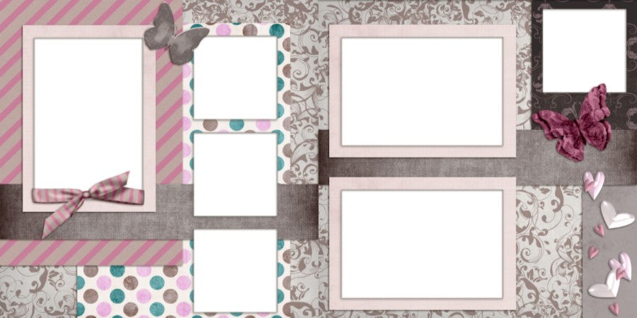 Romance - Digital Scrapbook Pages - INSTANT DOWNLOAD - EZscrapbooks Scrapbook Layouts Baby - Toddler, Girls