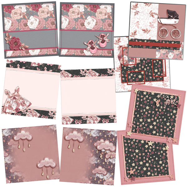 Sweet Baby Girl EZ Quick Pages - Digital Bundle - 10 Digital Scrapbook –  EZscrapbooks