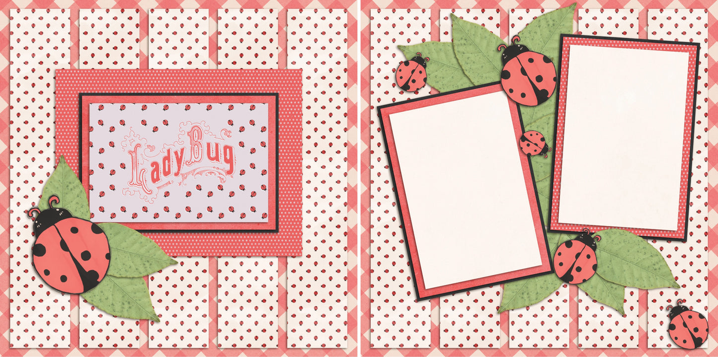 Lady Bug - 2085 - EZscrapbooks Scrapbook Layouts Farm - Garden