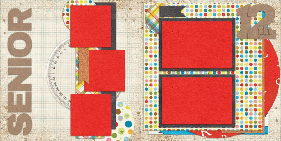 Senior - 848 - EZscrapbooks Scrapbook Layouts School