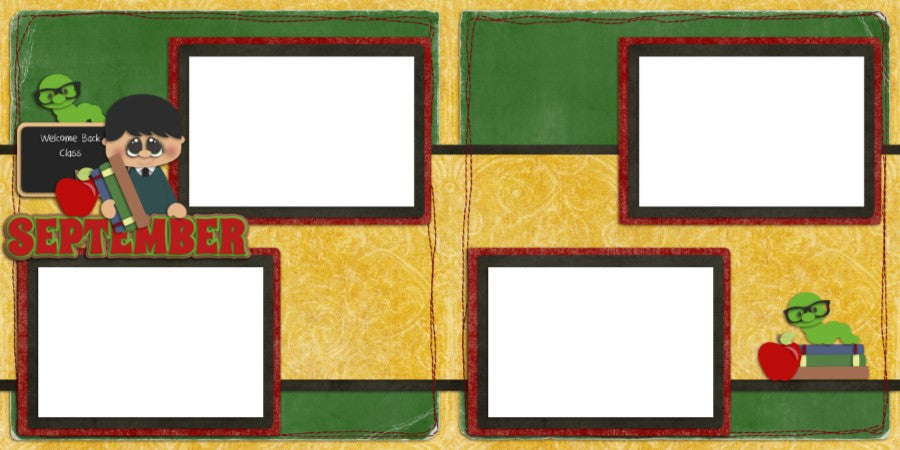 September - 364 - EZscrapbooks Scrapbook Layouts Months of the Year, School, seasons