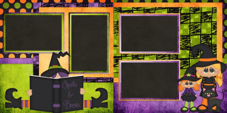 Spells - 353 - EZscrapbooks Scrapbook Layouts Halloween