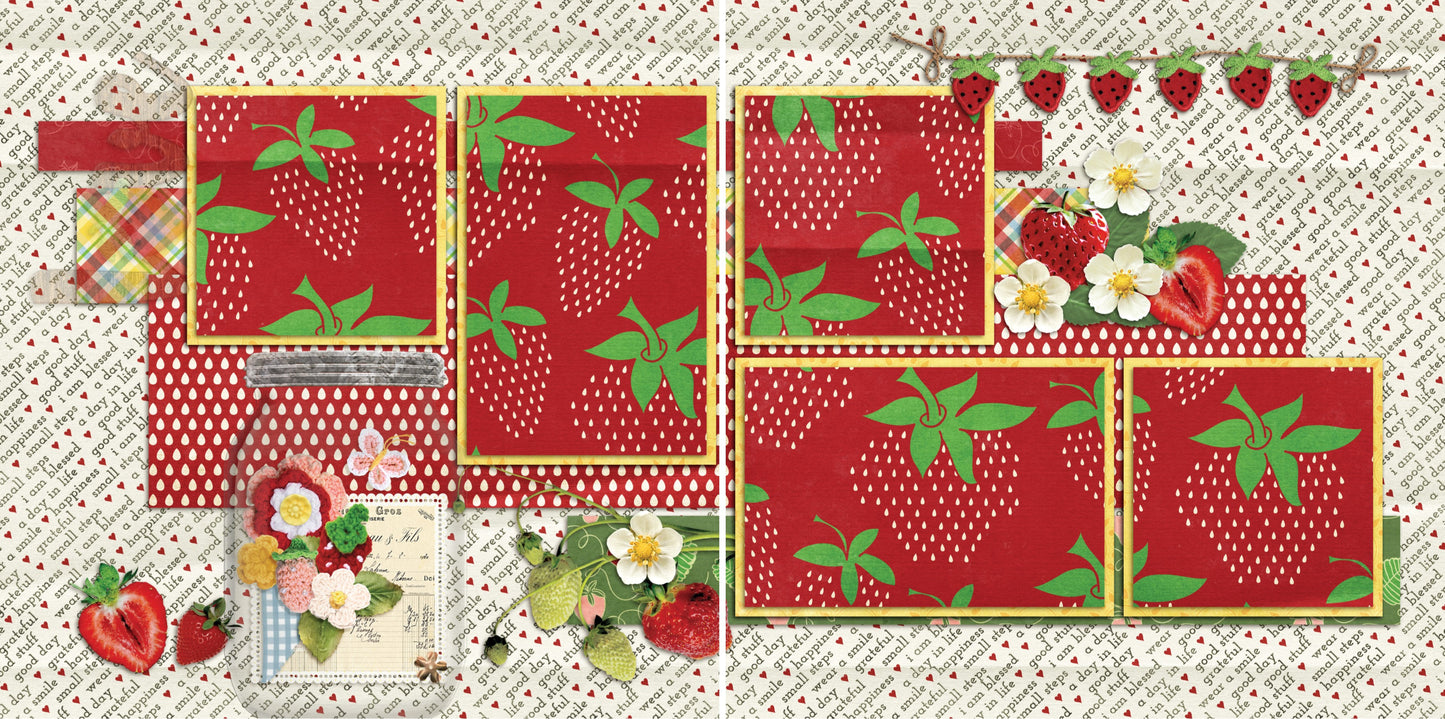 Strawberry Fields - 862 - EZscrapbooks Scrapbook Layouts Farm - Garden, Other