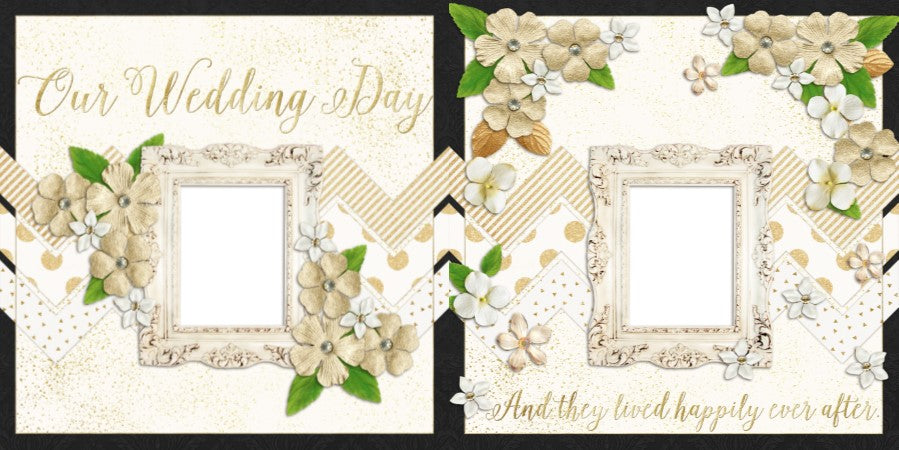 The Wedding - Covers - Digital Scrapbook Pages - INSTANT DOWNLOAD - EZscrapbooks Scrapbook Layouts Wedding