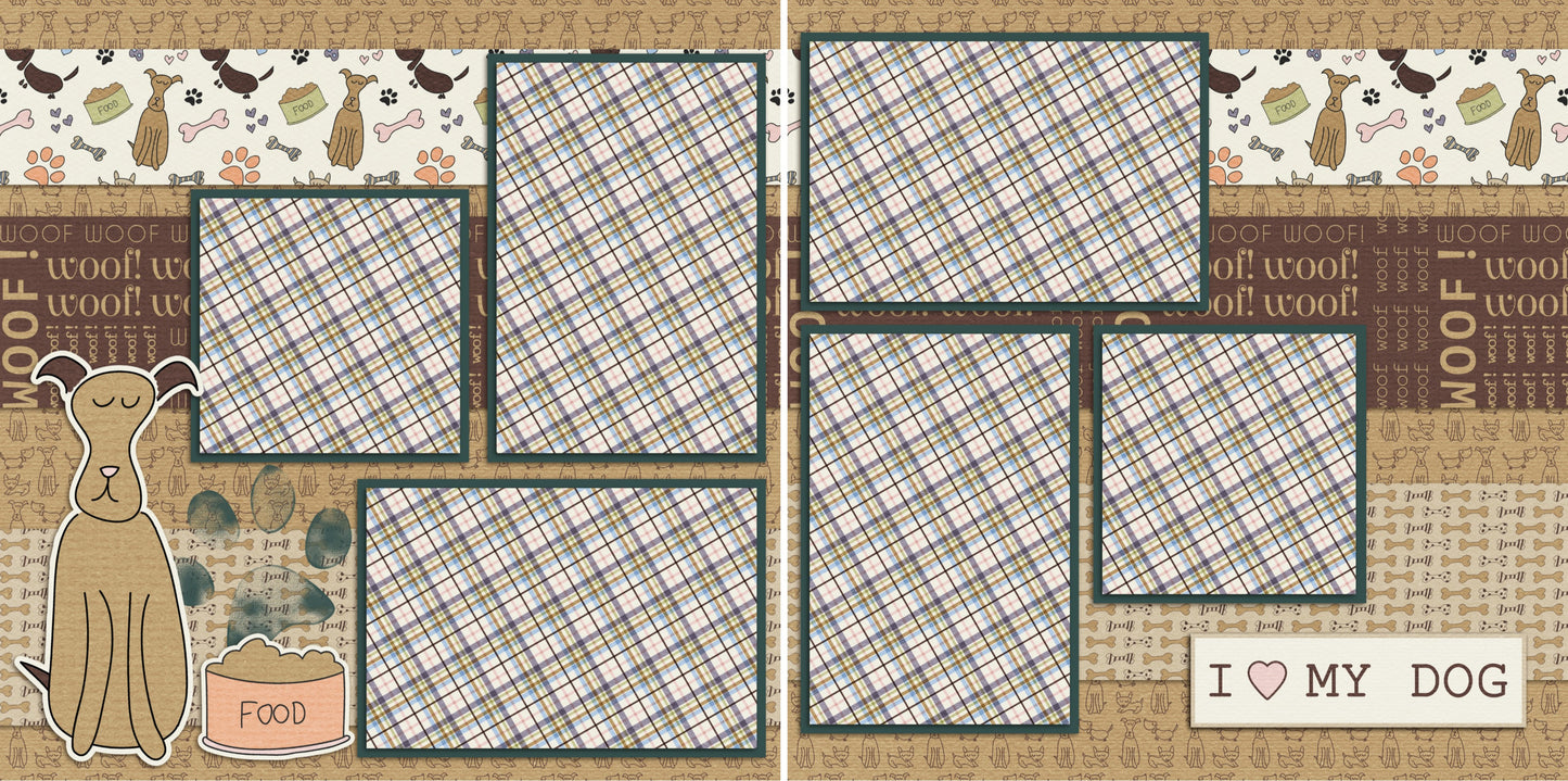 Woof - 105 - EZscrapbooks Scrapbook Layouts Family, Pets, Summer