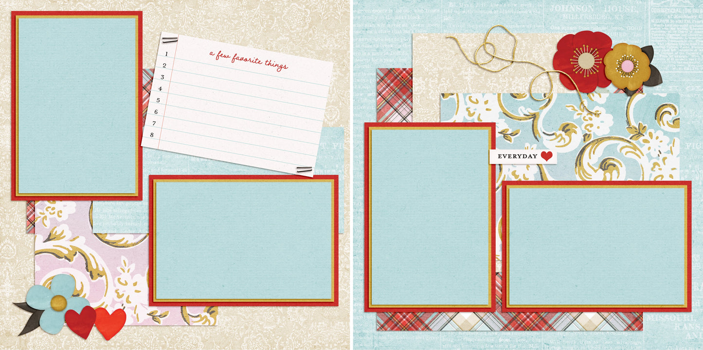Favorite Things - 4954 - EZscrapbooks Scrapbook Layouts Girls, Love - Valentine, Other