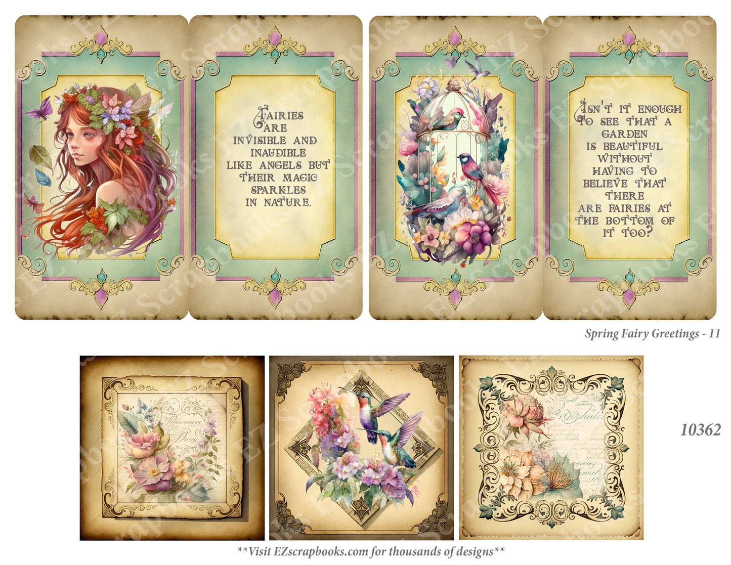 Spring Fairy Greetings 11 - 10362