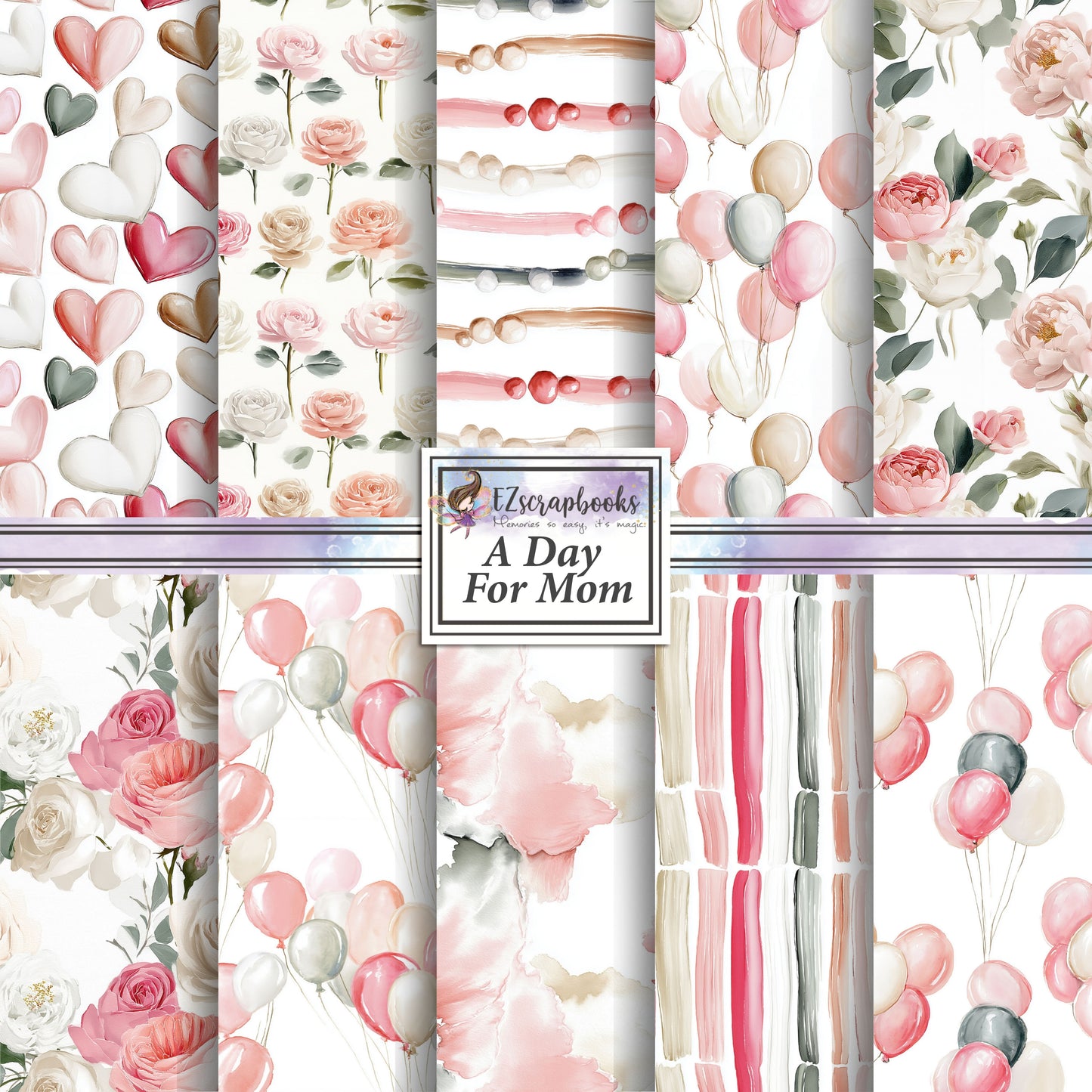 A Day for Mom - 12X12 Scrapbook Paper Pack - 26-8092