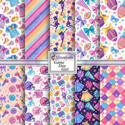Game Day Girl - 12X12 Scrapbook Paper Pack - 26-8095