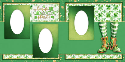 St Patrick's Day EZ Quick Pages -  Digital Bundle - 10 Digital Scrapbook Pages - INSTANT DOWNLOAD