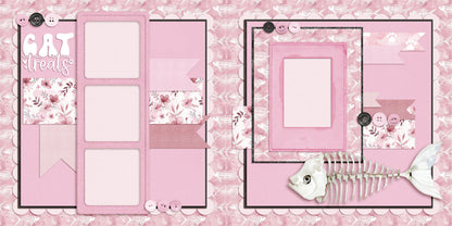 Cat Treats - Scrapbook Layout - 25-064