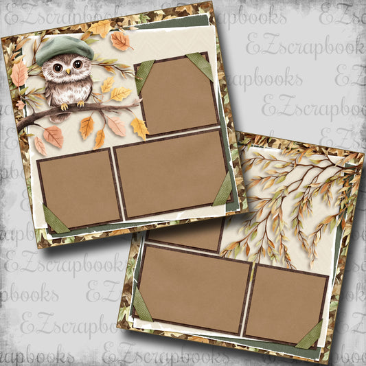Autumn Gallery Owl - Scrapbook Layout - 25-810
