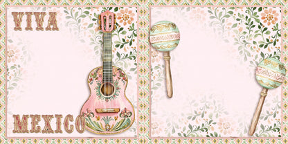 Viva Mexico NPM - Set of 5 Double Page Scrapbook Layouts - 25-1047