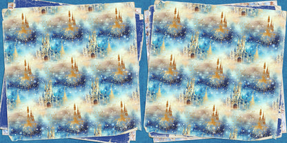 Blue Princess NPM - Set of 5 Double Page Scrapbook Layouts - 25-1016